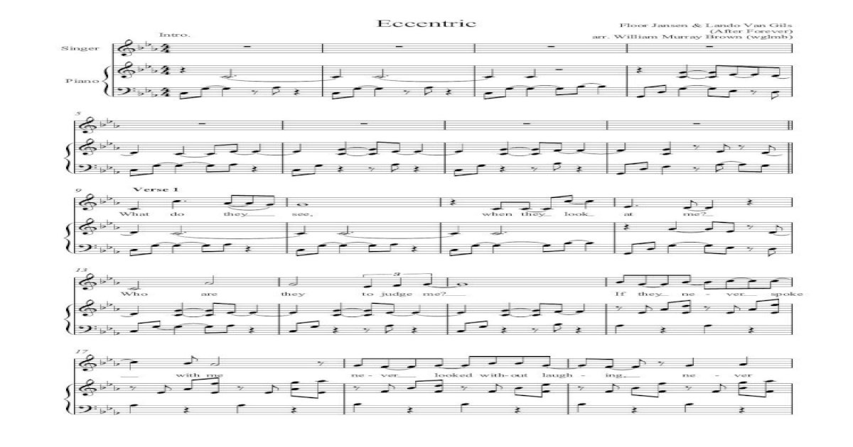 PDF) After Forever - Eccentric (Piano Voice) [Sheet Music] - DOKUMEN.TIPS