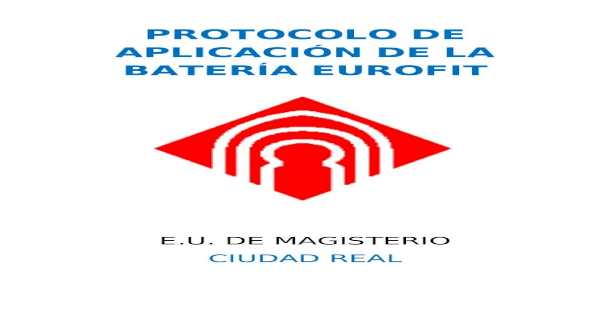 Protocolo Bater&Iacute;a Eurofit