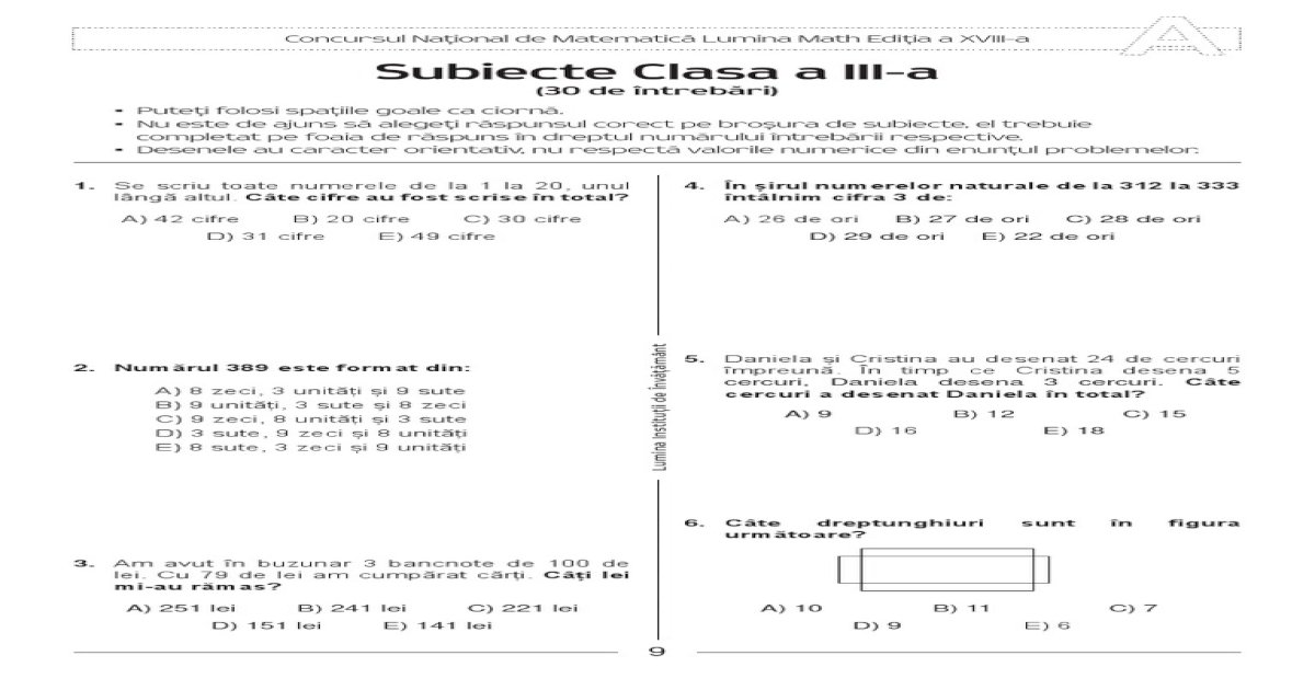 PDF) subiecte concurs LuminaMath clasa a III-a - DOKUMEN.TIPS
