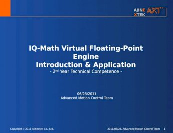 IQ Math Virtual Floating Point Engine for DSP