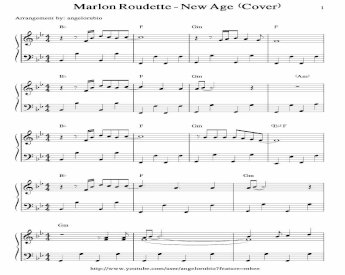 PDF) Marlon Roudette - New Age Cover Klaviernoten Sheet Music by  Angelorubio - DOKUMEN.TIPS