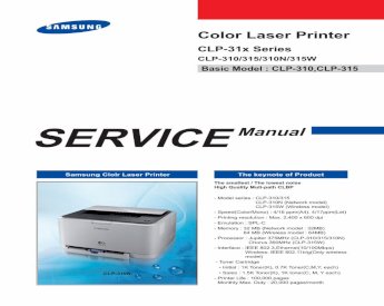 Samsung CLP-310 series printer service manual