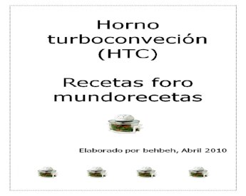 PDF) Recetario Horno Turbo Convección 