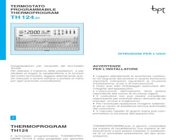 PDF) Termostato bpt th124 manuale - DOKUMEN.TIPS