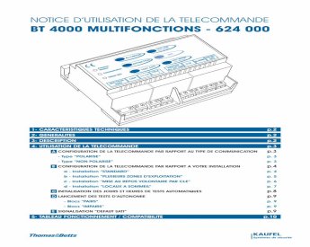 PDF) NOTICE D'UTILISATION DE LA TELECOMMANDE BT 4000  ...tnblnx3.tnb.com/emAlbum/albums/EU/KaufelFrance/NOTICES/TELECOMMANDE... ·  Commandes de test et de programmation L'installation - DOKUMEN.TIPS