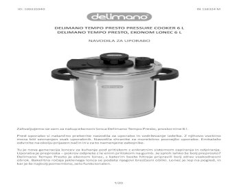 PDF) DELIMANO TEMPO PRESTO 6 L SI - Studio  Modernaimages.studio-moderna.com/upload/delimano2012SI/image/E... ·  2013-04-23 · DELIMANO TEMPO PRESTO PRESSURE COOKER 6 L ... Delimano Tempo -  DOKUMEN.TIPS