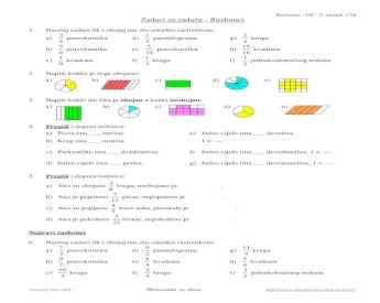 PDF) Razlomci - DZ - 5. razred, 1/16 Zadaci za zada u -  CARNETmatematika.carnet.hr/.../05-Razlomci/Razlomci-Osnove-DZ.pdfRazlomci -  DZ - 5. razred, 1/16 Antonija Horvatek Matematika na - DOKUMEN.TIPS