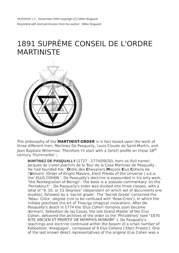PDF) 1891 Supreme Conseil de l Ordre Martiniste Milko Bogaard - DOKUMEN.TIPS