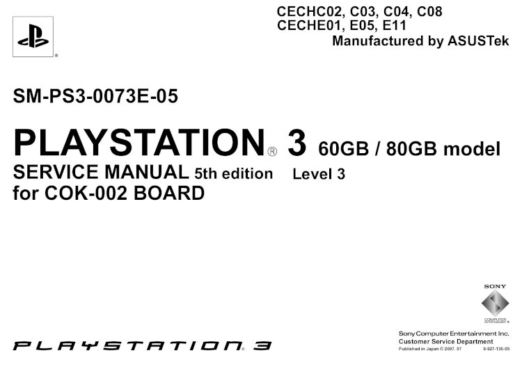 PDF) 60GB, 80GB PS3 - Service Manual (5th Edition) - DOKUMEN.TIPS