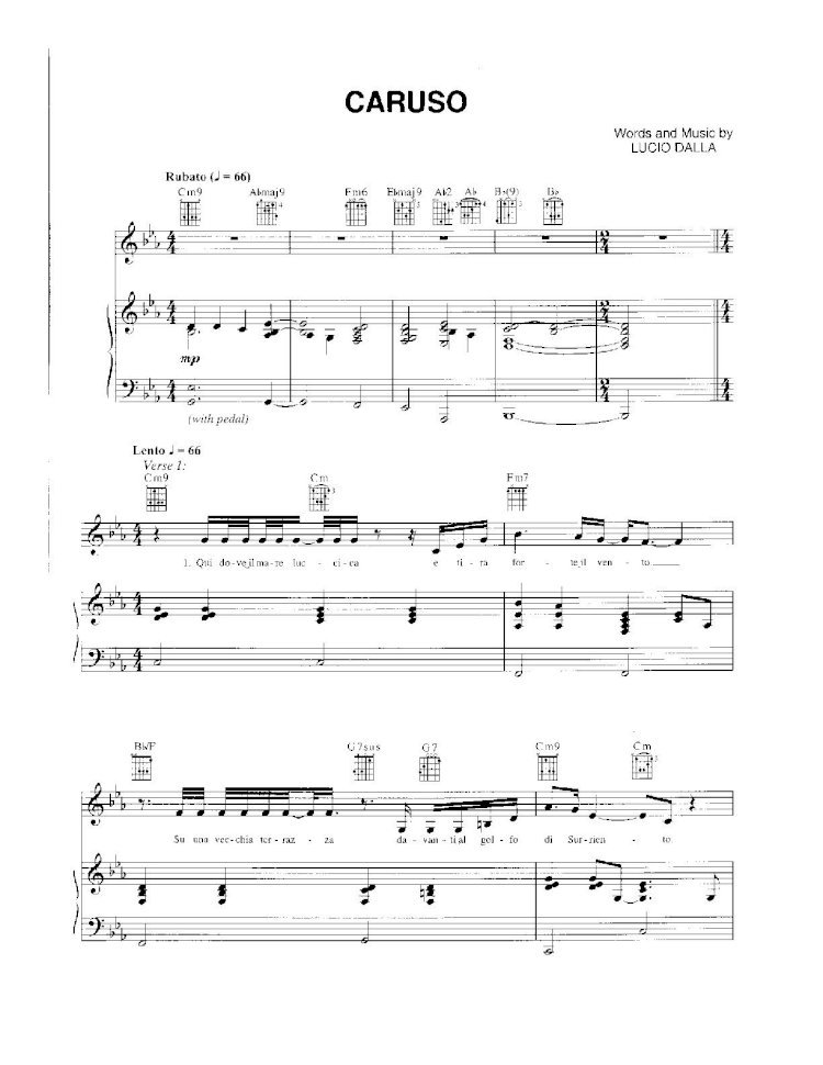 PDF) Lucio Dalla Caruso Spartito Per Pianoforte - DOKUMEN.TIPS