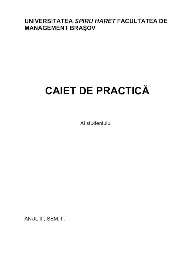 Pdf Exemplu Caiet De Practica Management An 2 Dokumentips