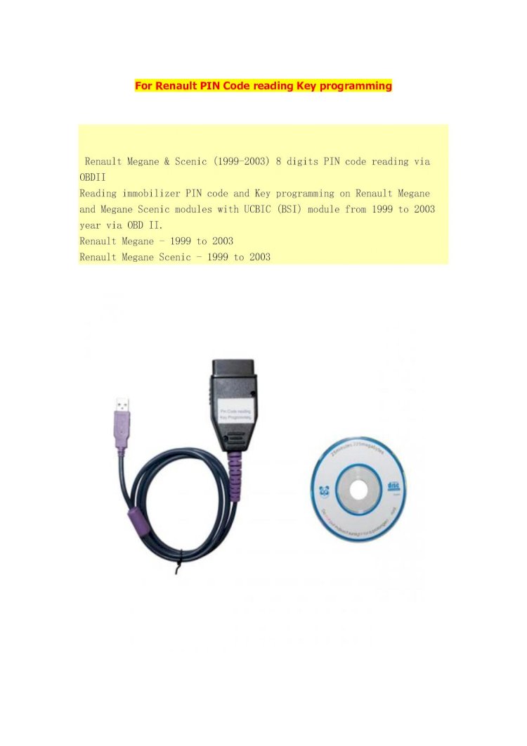 PDF) For Renault PIN Code reading Key programming - DOKUMEN.TIPS