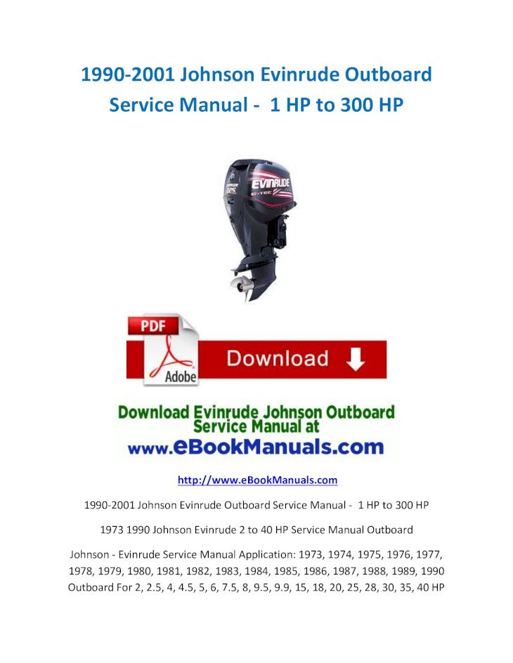 PDF) 1990-2001 Johnson Evinrude Outboard Service Manual - 1 HP to 300 HP -  DOKUMEN.TIPS
