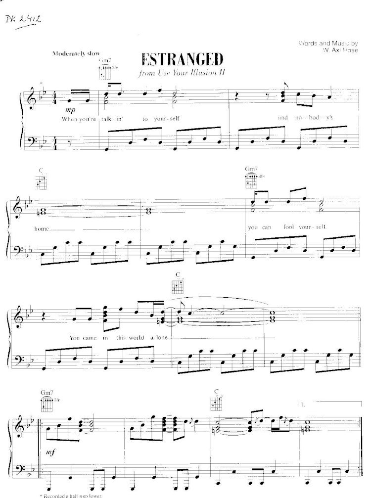 PDF) [Sheet Music - Piano Score] Guns n&#039; Roses _-_ Estranged -  DOKUMEN.TIPS