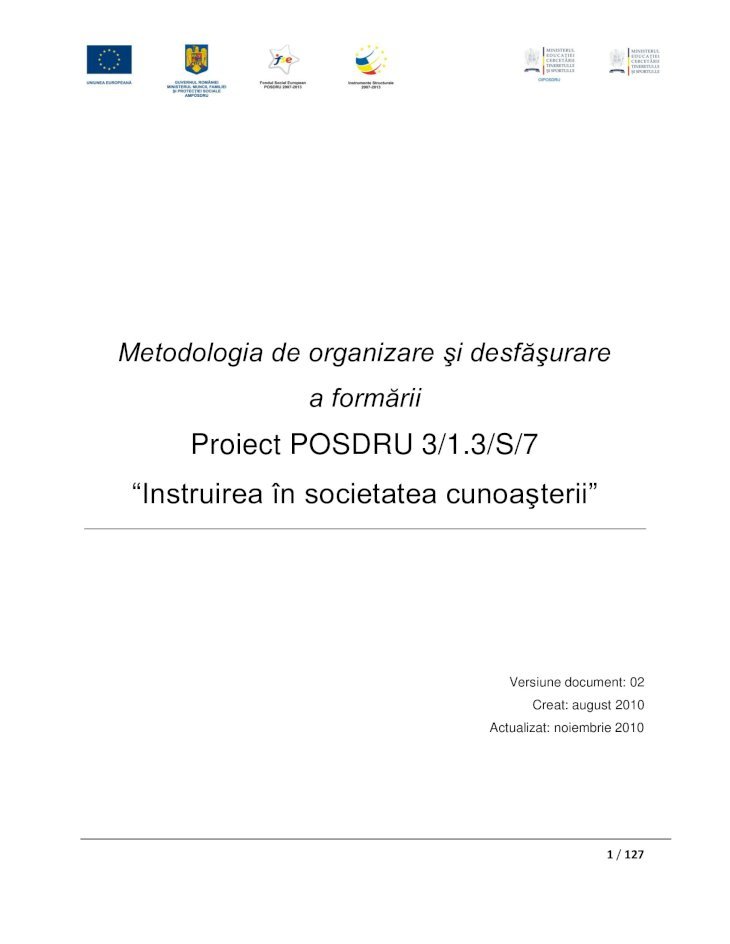 PDF) Metodologie Organizare Si Desfasurare Cursuri - DOKUMEN.TIPS