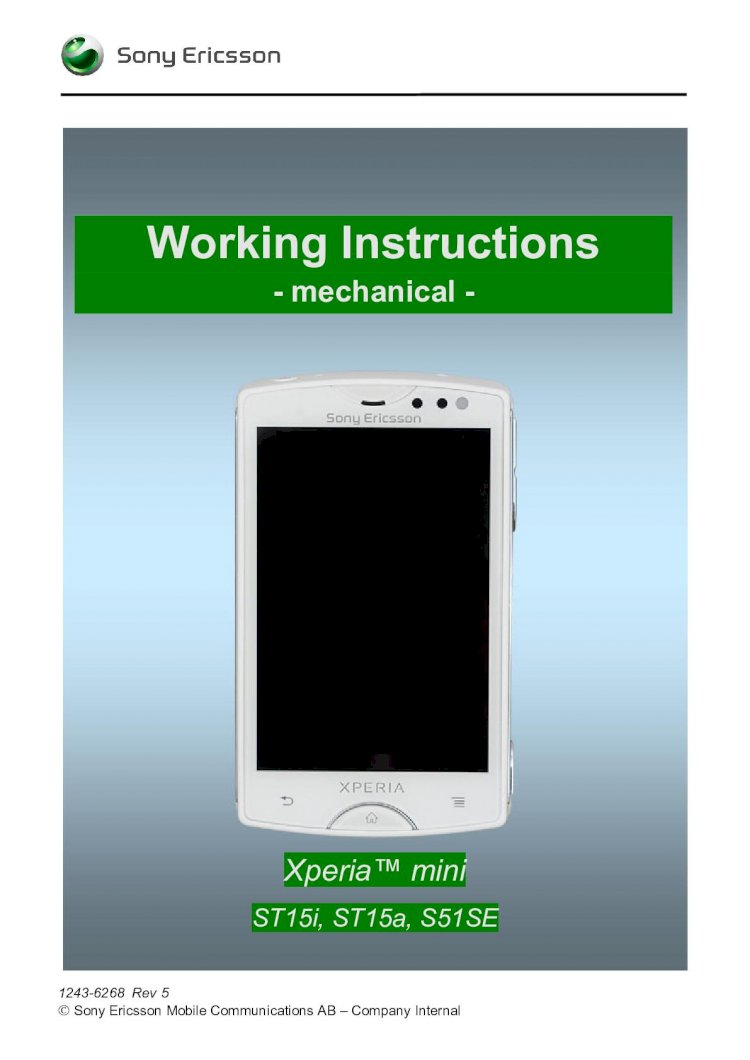 PDF) Sony Ericsson Xperia mini ST15i service manual - DOKUMEN.TIPS