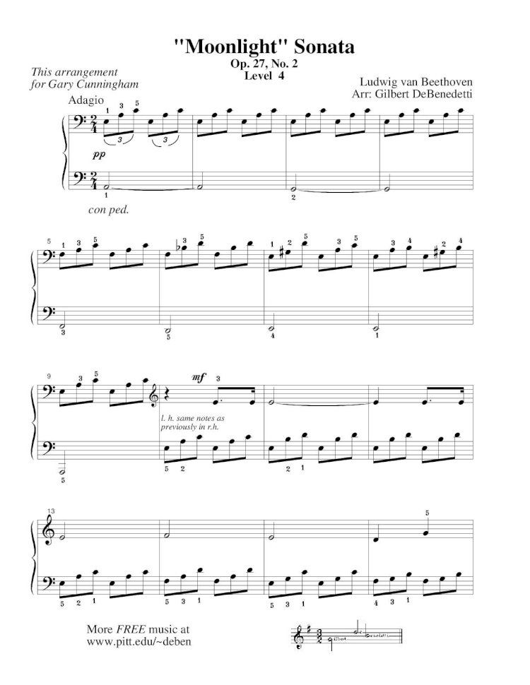 PDF) Moonlight Sonata, Easy Piano, Beethoven - DOKUMEN.TIPS
