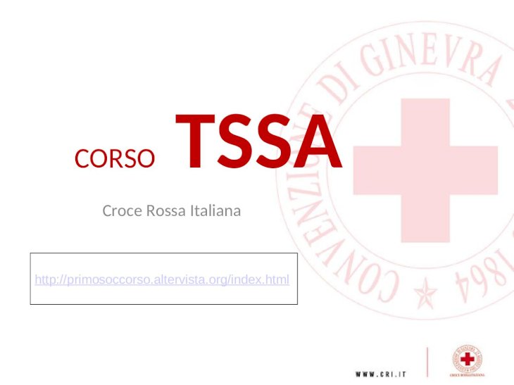 PPT) Croce Rossa Italiana CORSO TSSA - DOKUMEN.TIPS