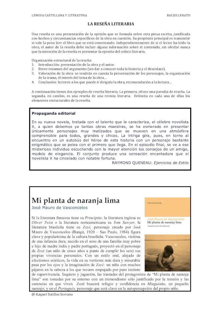 PDF) La reseña literaria - DOKUMEN.TIPS