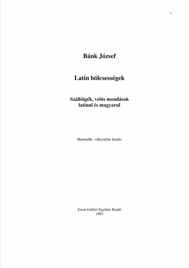 PDF) Bánk József - 3500 latin bölcsesség - DOKUMEN.TIPS
