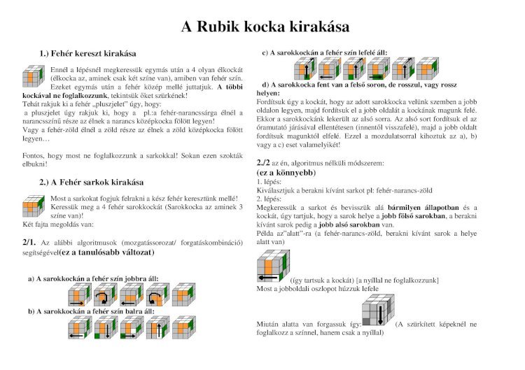 PDF) Rubik kocka kirakása - DOKUMEN.TIPS