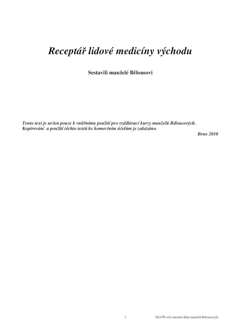 PDF) 5c-{Kz} STRAVA Belousovi, Libuse a Peter CZ Receptar Lidove Mediciny  Vychodu - DOKUMEN.TIPS