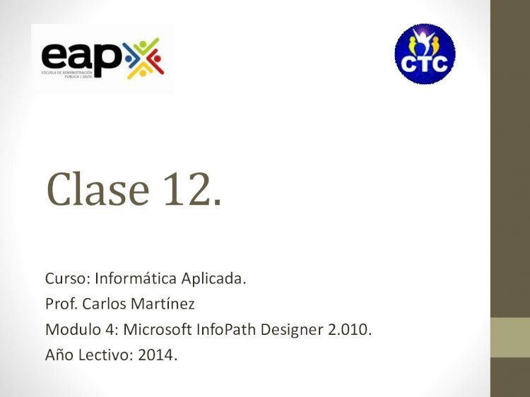 PDF) Clase 12: Microsoft InfoPath 