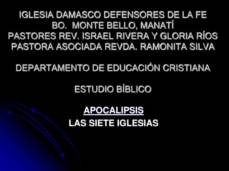 PDF) Estudio Apocalipsis Mensajes 7 Iglesias Iglesia de Tiatira -  