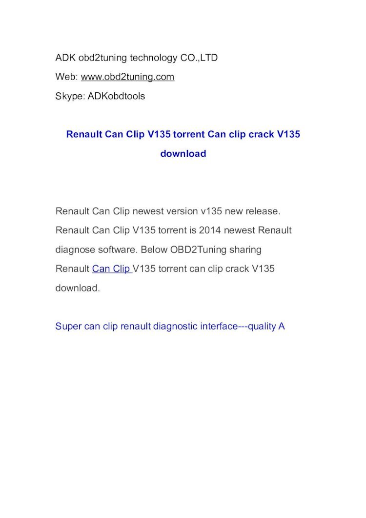PDF) Renault Can Clip V135 torrent Can clip crack V135 download -  DOKUMEN.TIPS