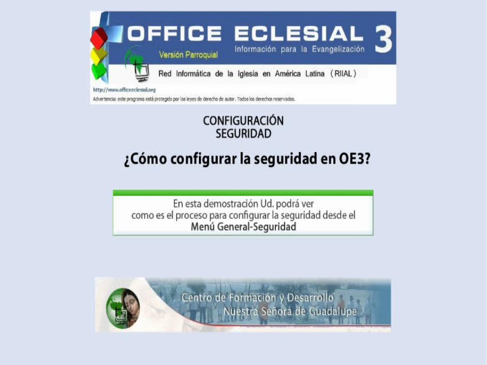 PPT) Cómo configurar la seguridad de Office Eclesial 3 