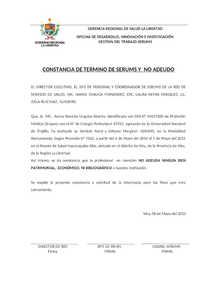 DOCX) CONSTANCIA DE NO ADEUDO Y TERMINO  