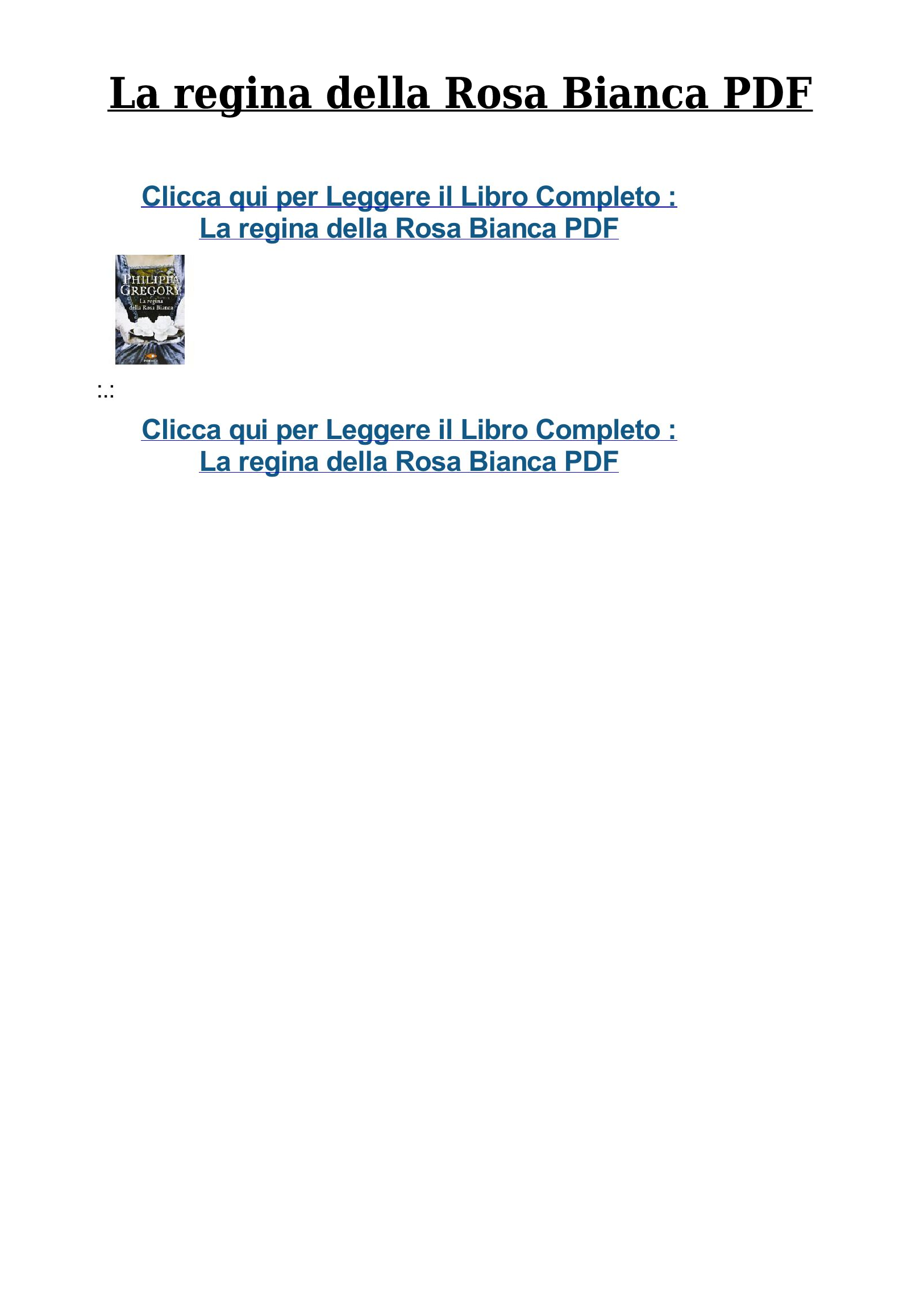PDF) La Regina Della Rosa Bianca PDF - DOKUMEN.TIPS