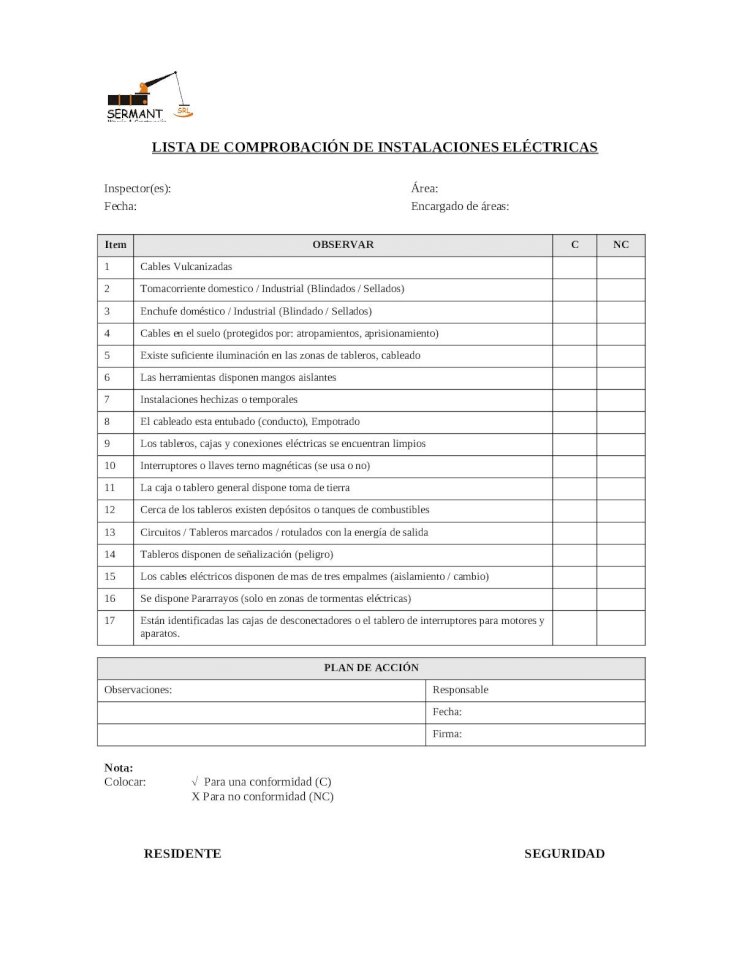 DOC) Check List Inspeccion de Herramientas 