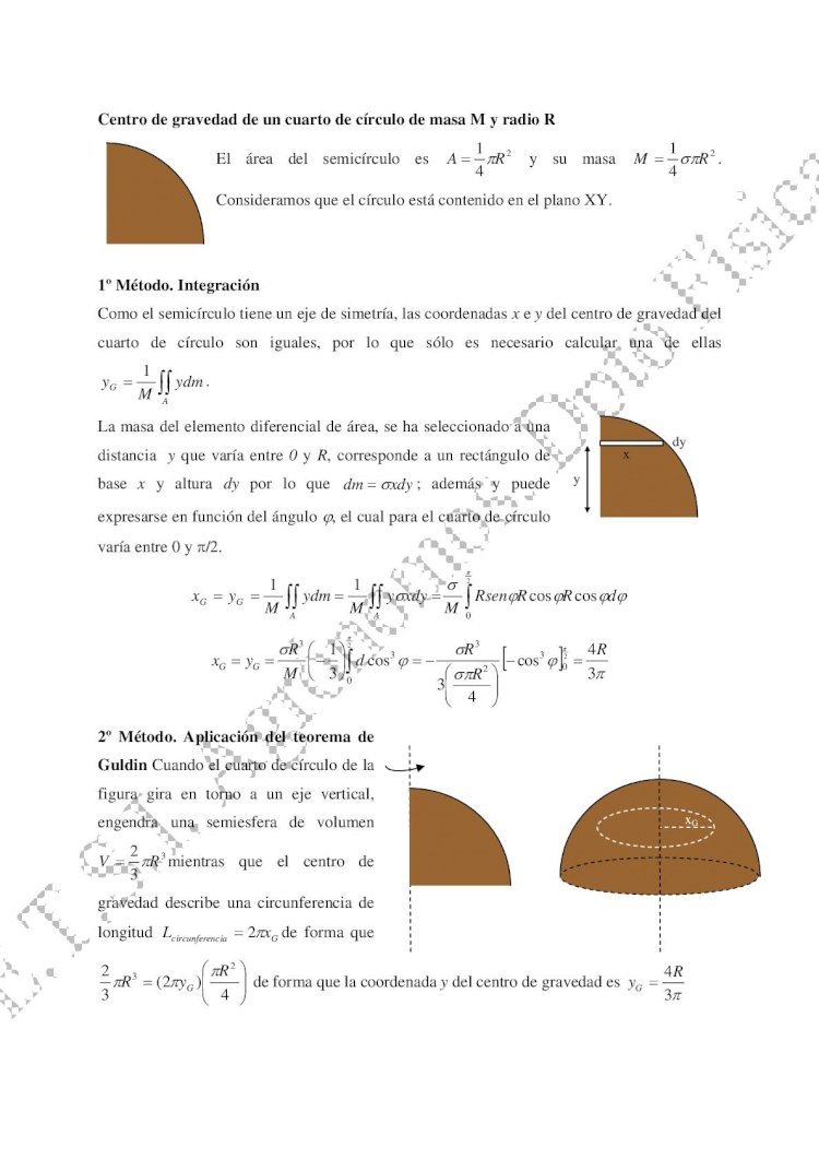 PDF) Centro de gravedad Cuarto Circulo - DOKUMEN.TIPS