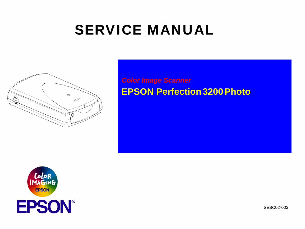 PDF) Epson Perfection 3200 Photo Service Manual - DOKUMEN.TIPS