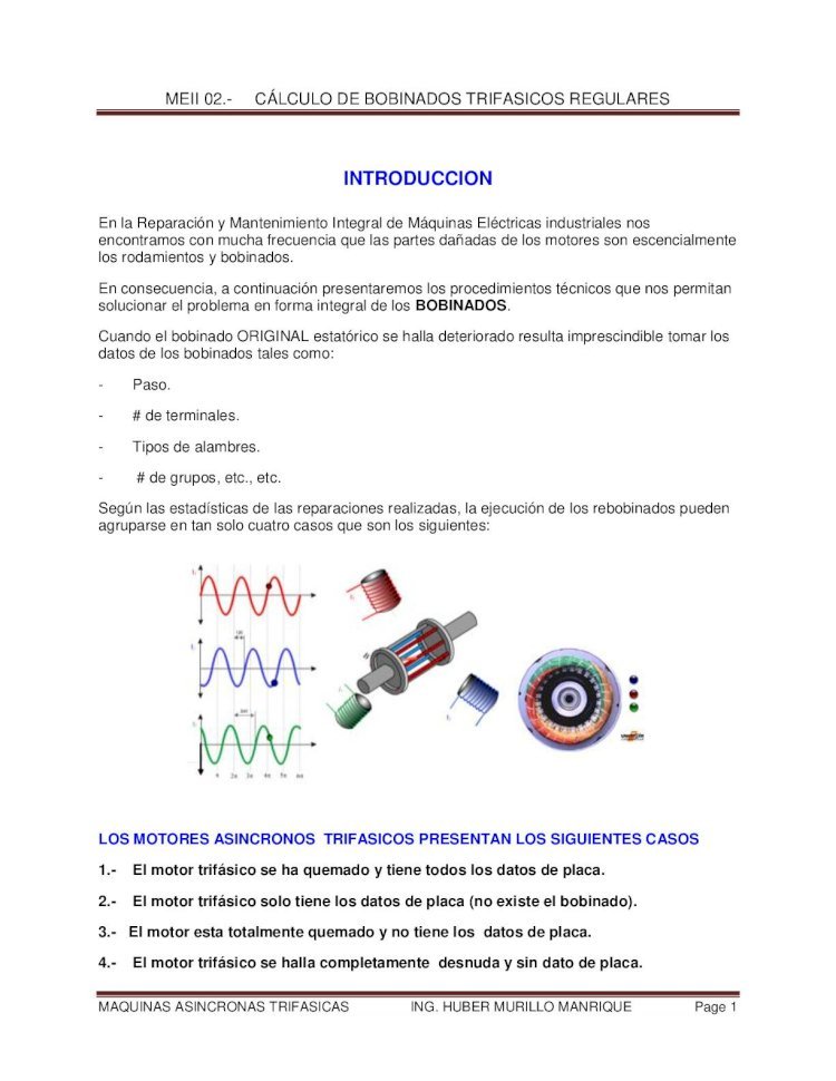 PDF) Cálculo de Bobinados Trifasicos Regulares - DOKUMEN.TIPS