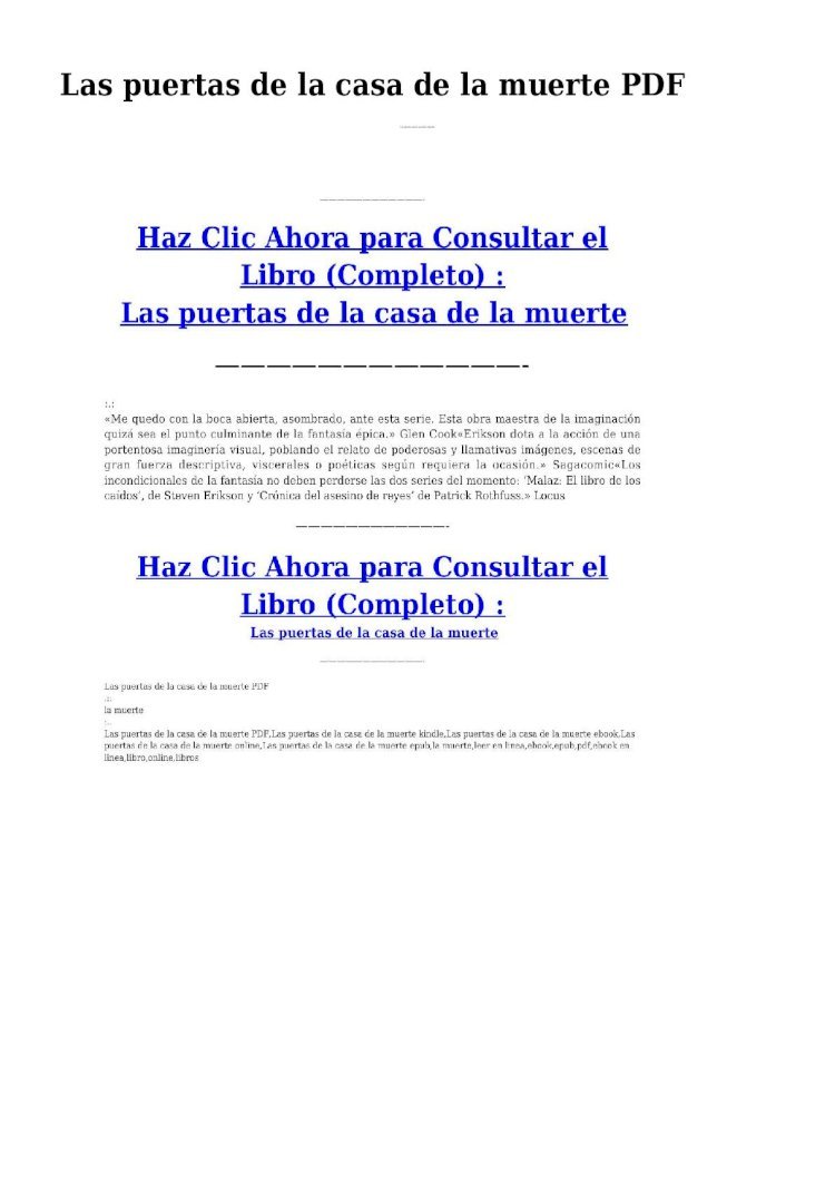 PDF) Las Puertas de La Casa de La Muerte PDF - DOKUMEN.TIPS