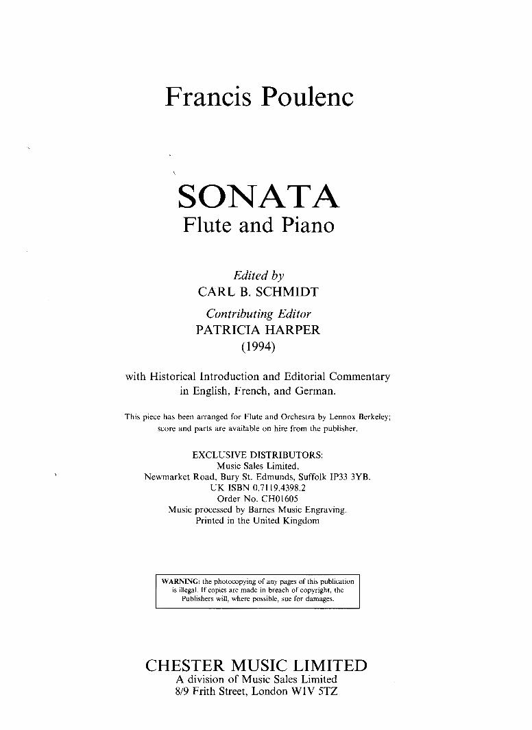PDF) Poulenc - Flute Sonata - DOKUMEN.TIPS