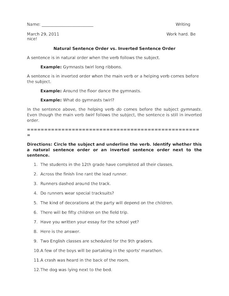  DOCX Natural Sentence Order Vs Inverted Sentence Order DOKUMEN TIPS