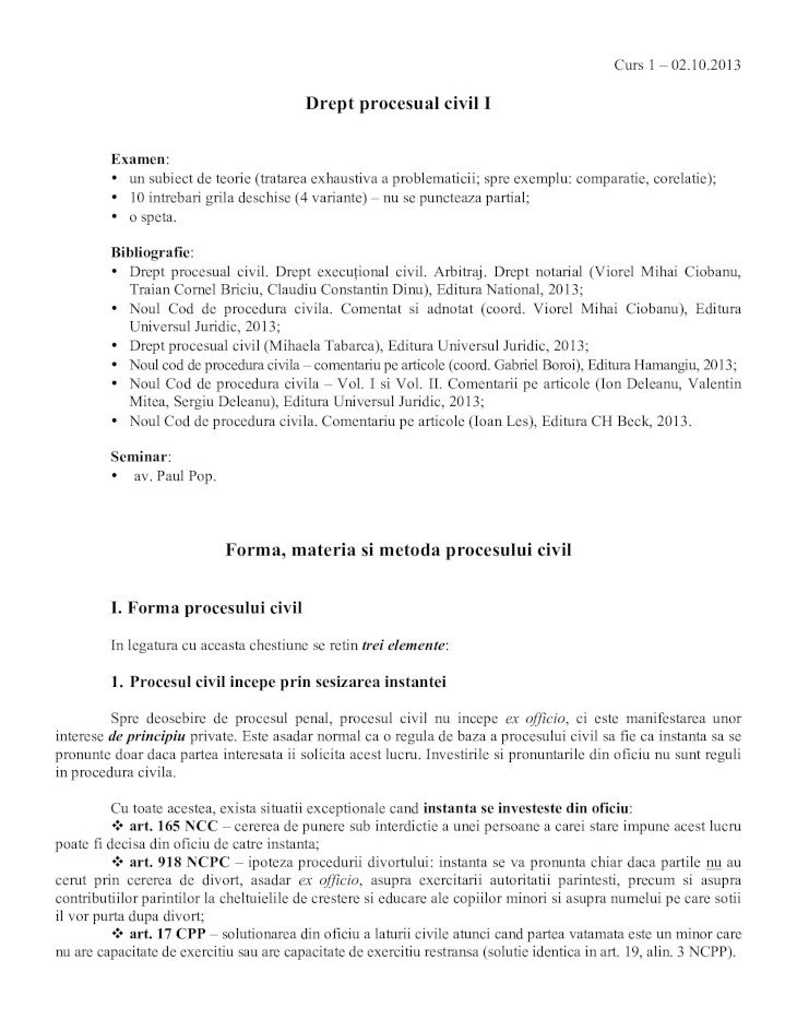 PDF) Cursuri procedură civilă - Traian Briciu - noul cod 2013 - DOKUMEN.TIPS
