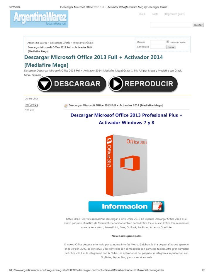 PDF) Descargar Microsoft Office 2013 Full + Activador 2014 [Mediafire Mega]  Descargar Gratis - DOKUMEN.TIPS