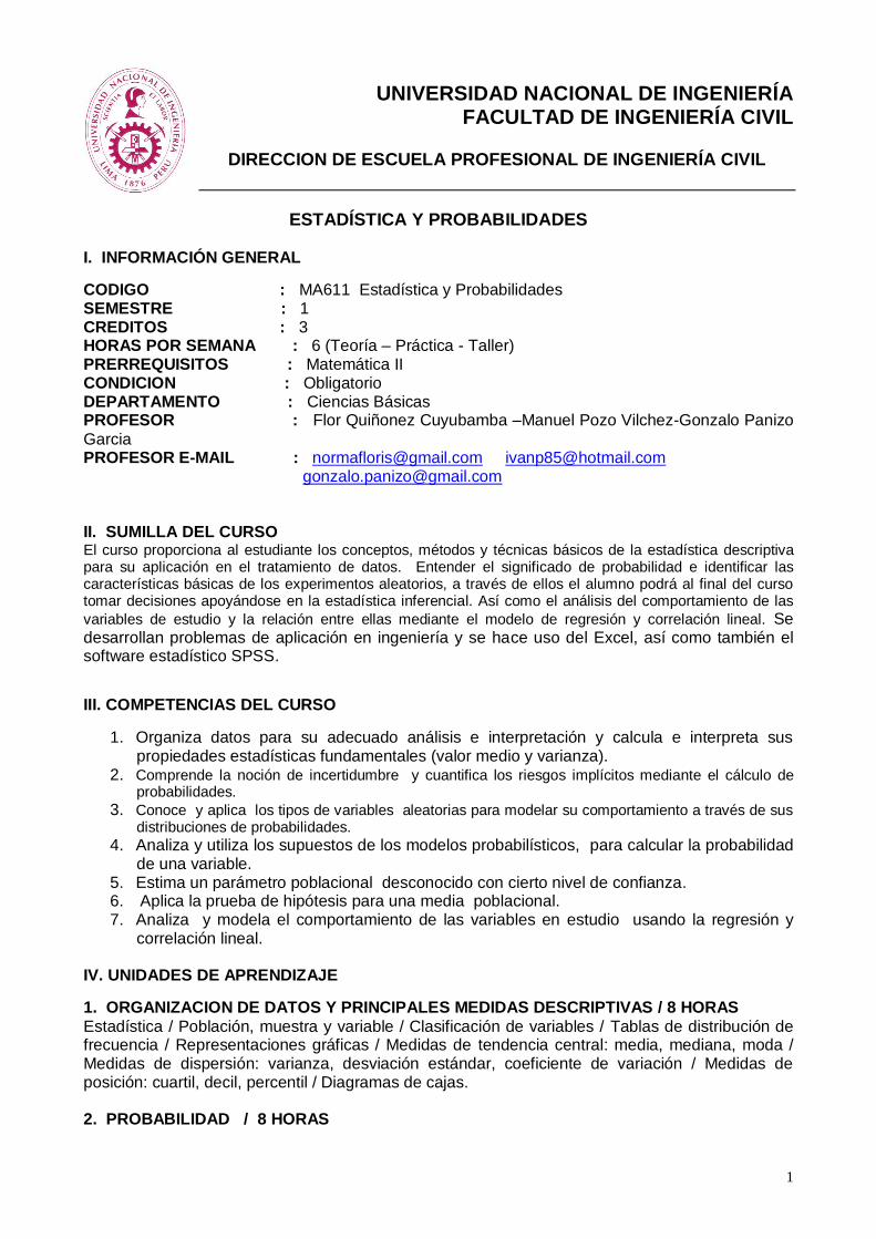 PDF) Silabo Modelo ABET - EstadisticaFIC 