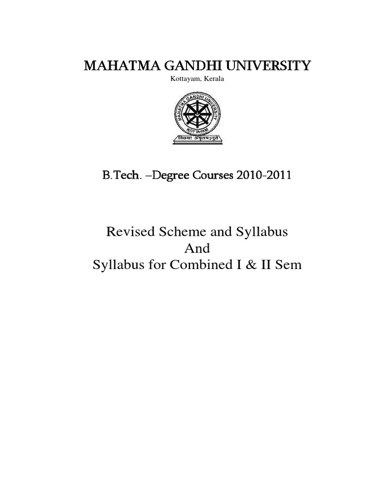 mgu phd course work syllabus