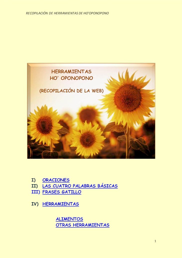 PDF) Herramientas Ho Oponopono 