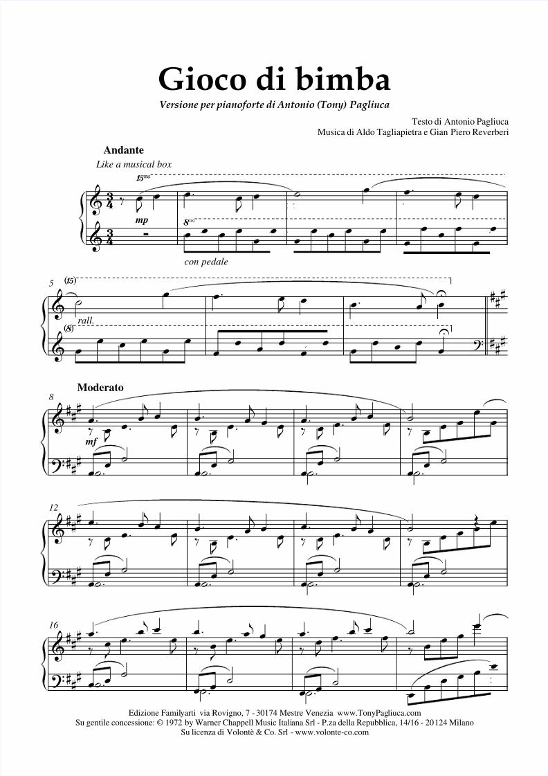 PDF) Le Orme - GIOCO DI BIMBA - Pianoforte - DOKUMEN.TIPS