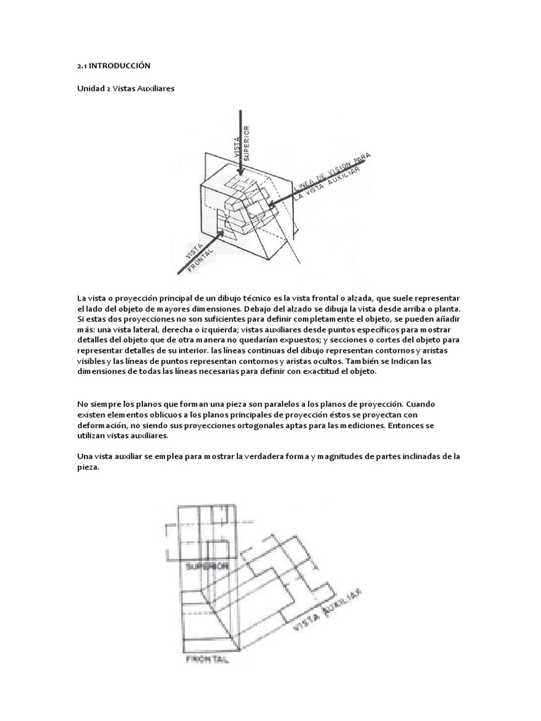 PDF) Geometría Descriptiva - Vistas auxiliares 