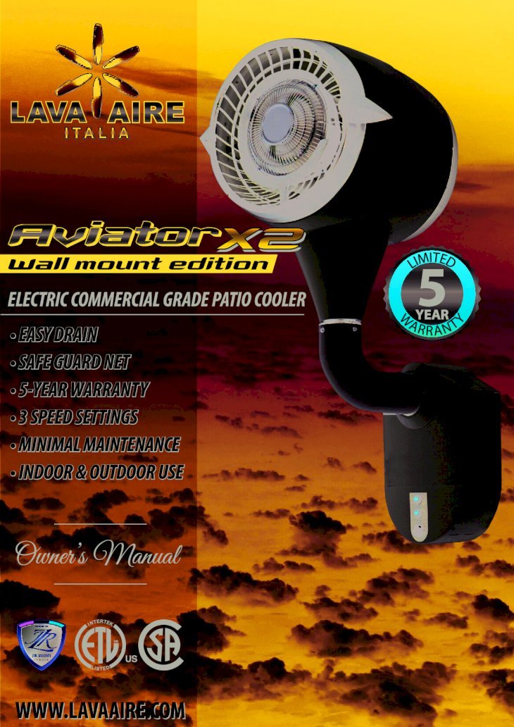 PDF) Lava Aire Italia - Aviator Wall Mount Misting Fan - Owners Manual -  DOKUMEN.TIPS
