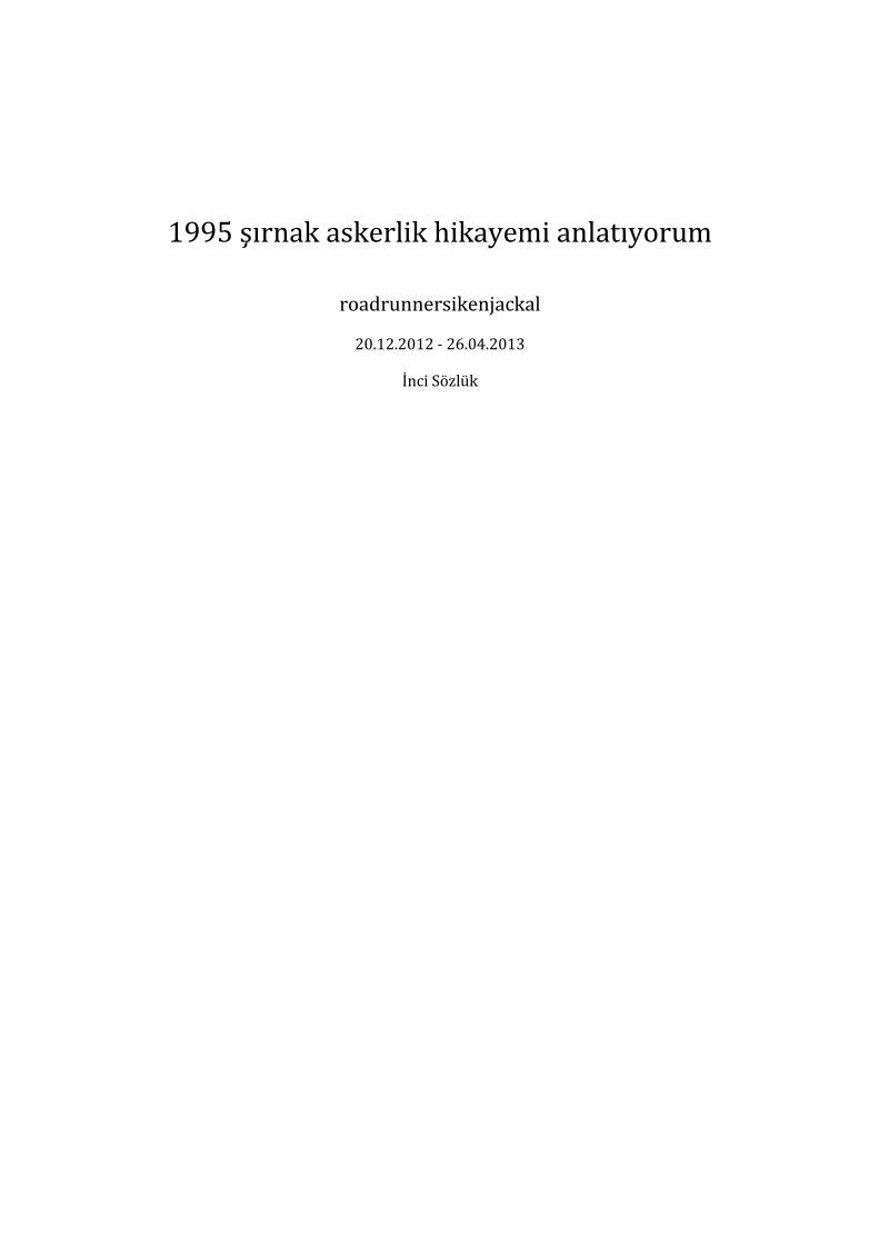 PDF) 1995 Sirnak Askerlik Hikayesi - Roadrunnersikenjackal - DOKUMEN.TIPS