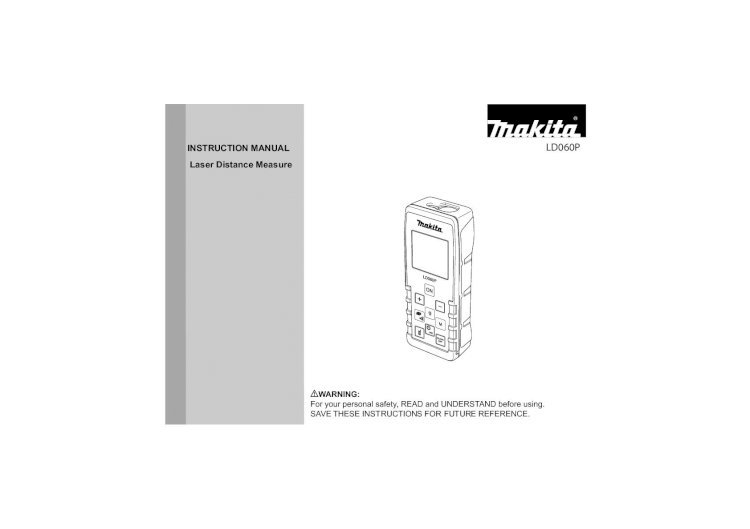 PDF) Makita LD060P-B Laser distance measure Manual - DOKUMEN.TIPS