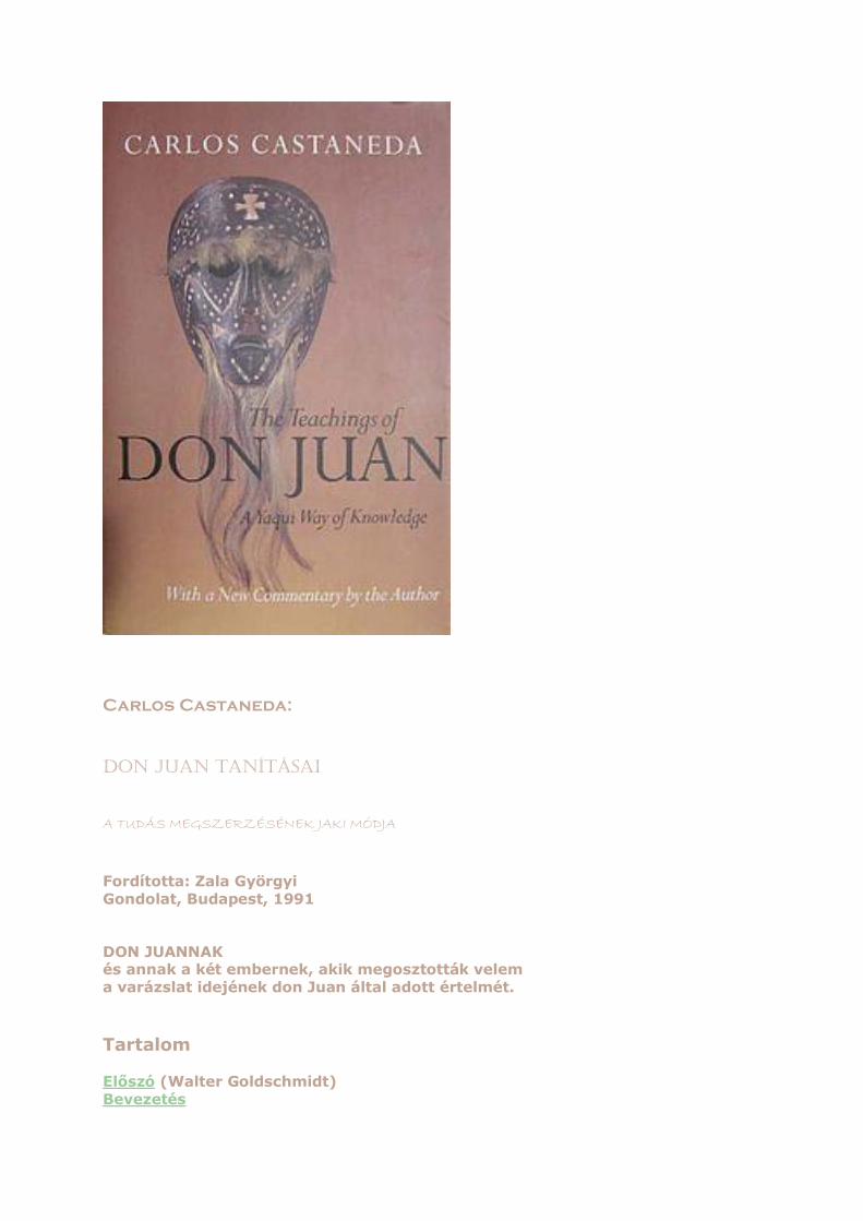 PDF) Carlos Castaneda - Don juan tanításai - DOKUMEN.TIPS